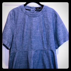Proenza Schouler denim colored a-line top